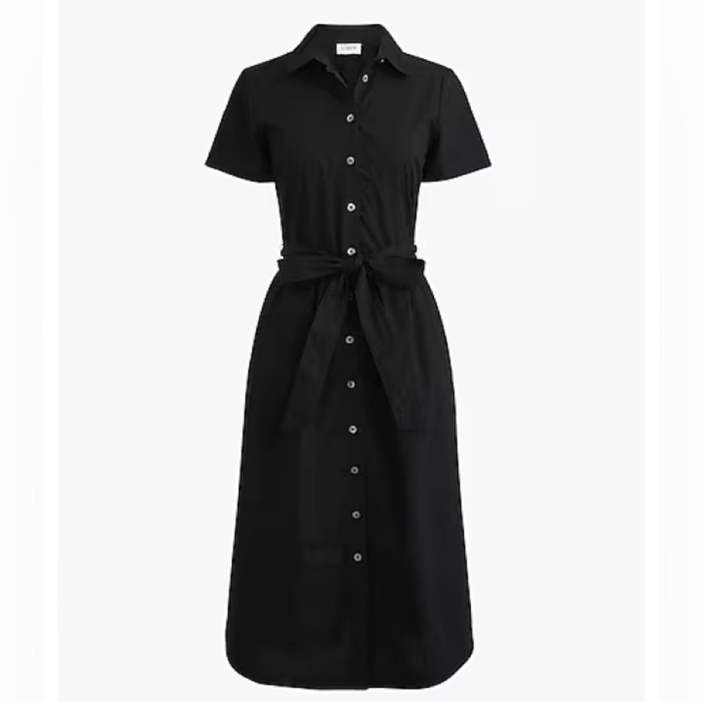 Short sleeve midi shirt dress